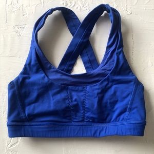 Blue Lululemon run stuff your bra - size 4